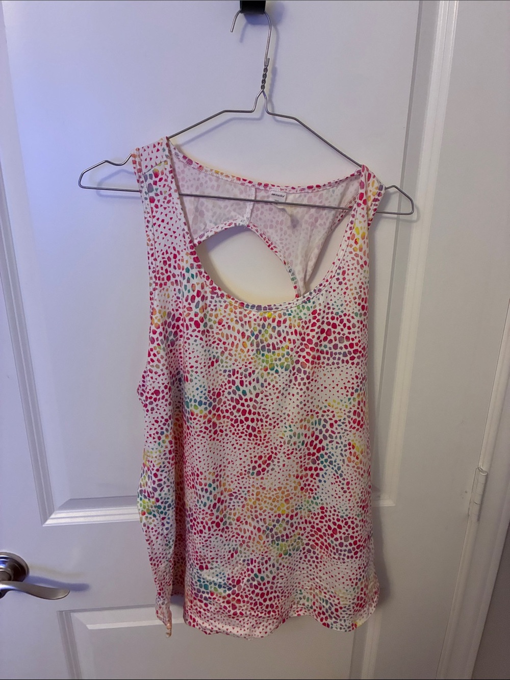 Marika Pink Multi-Dot Racerback Tank Top